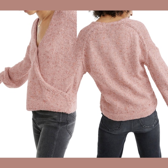 NWT Madewell Beresford Wrap-Front Pullover Sweater - Picture 2 of 12